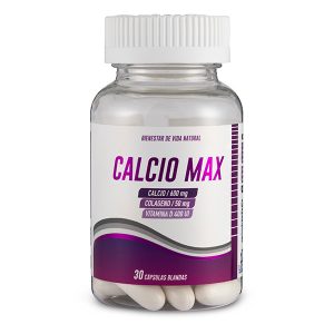 Calcio Max – Calcio 600 mg, Colágeno 50 mg, Vitamina D 400 UI- 30 cápsulas blandas